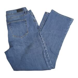 Natural Reflections Flannel Lined Comfort Stretch Firm Hold Med Wash Jeans Sz 14